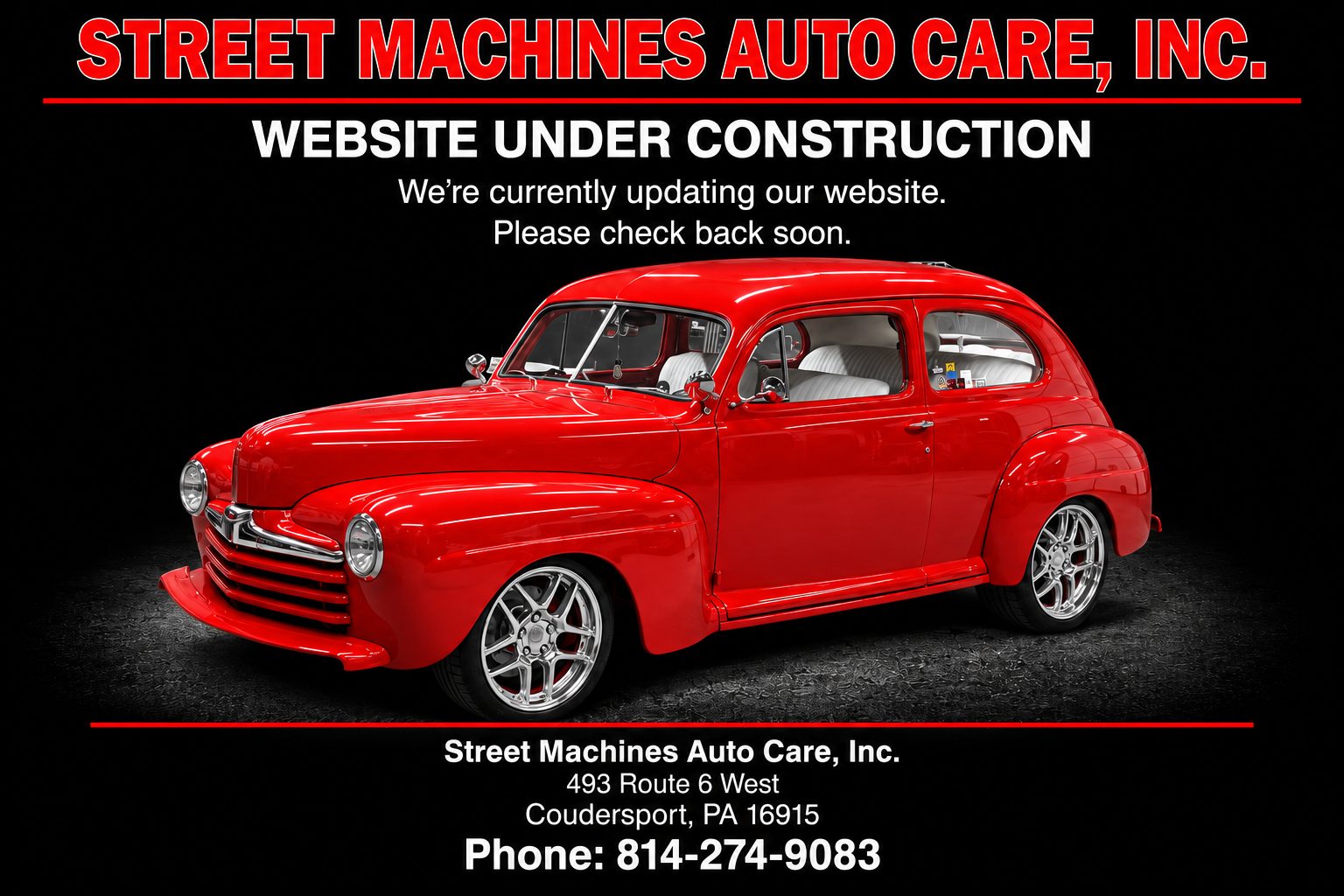 Street Machines Auto Care - Website Under Construction